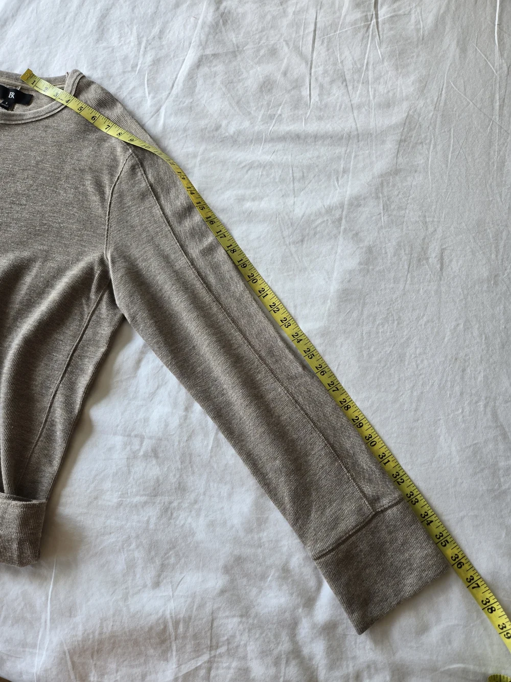 Banana Republic Men's Crewneck Sweater - Taupe Heather, Size L, NWT